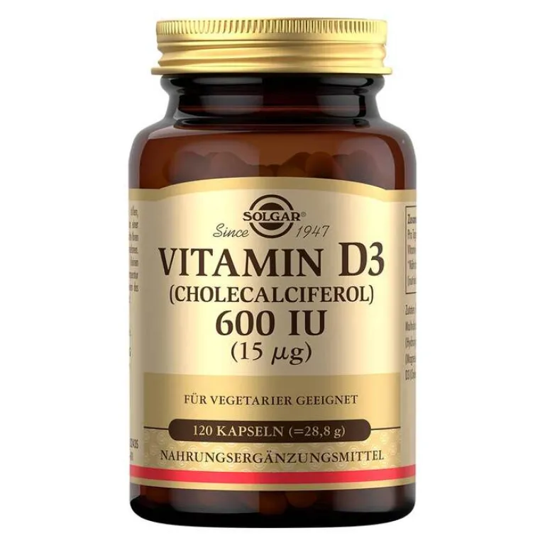 Solgar Vitamin D3 600 I.E. Kapseln, 120 St- Vitamin D (Colecalciferol)