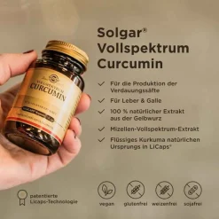 Solgar Vollspektrum Curcumin Kapseln, 30 St^ New
