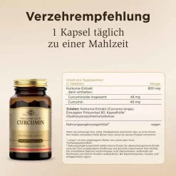 Solgar Vollspektrum Curcumin Kapseln, 30 St^ New