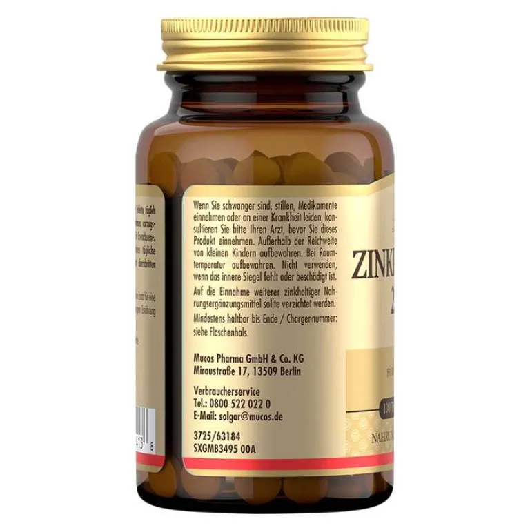 Solgar Zink-Zinkpicolinat 22 mg Tabletten, 100 St