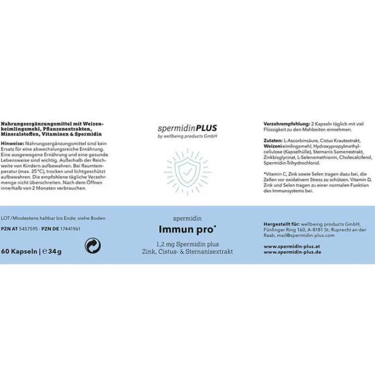 Spermidinplus Spermidin-Spermidin pro Immun Kapseln, 60 St