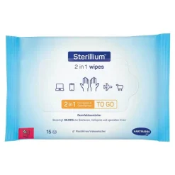 Sterillium Desinfektionstücher|Für Unterwegs-2in1 wipes Hand- und Flächendesinfektion, 15 St