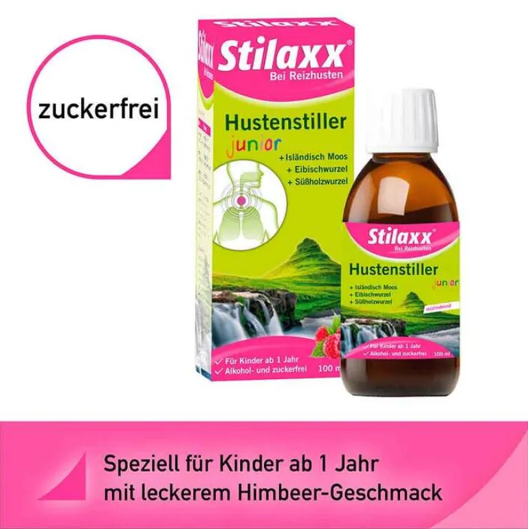 Stilaxx Hustenstiller Kinder|Hustenstiller-® Hustenstiller junior bei Reizhusten, 100 ml