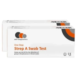 One Step Sonstige Tests-Strep A Test Testkassette Home Use Rachenabstrich, 2 St
