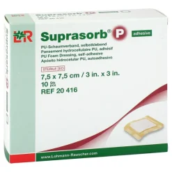 Suprasorb P PU-Schaumv.7,5x7,5 cm selbstklebend, 10 St^ Clearance