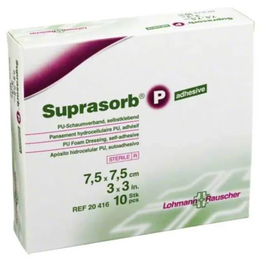 Suprasorb P PU-Schaumv.7,5x7,5cm selbstklebend, 10 St- Wundverband