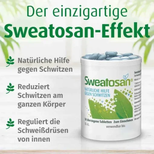 Sweatosan Mittel Gegen Schwitzen-® überzogene Tabletten, 50 St