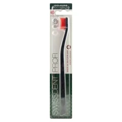 Swissdent Profi Colours Zahnbürste soft-medium schwarz / rot, 1 St- Zahnbürsten