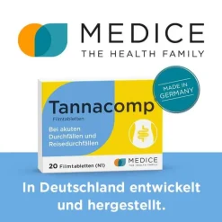 Tannacomp ® Filmtabletten bei akutem Durchfall , 20 St-Kinder Mittel Gegen Durchfall & Erbrechen|Verdauung