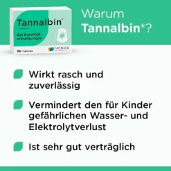 Tannalbin ® Tabletten bei Durchfallerkrankungen, 50 St-Kinder Mittel Gegen Durchfall & Erbrechen|Durchfallmittel