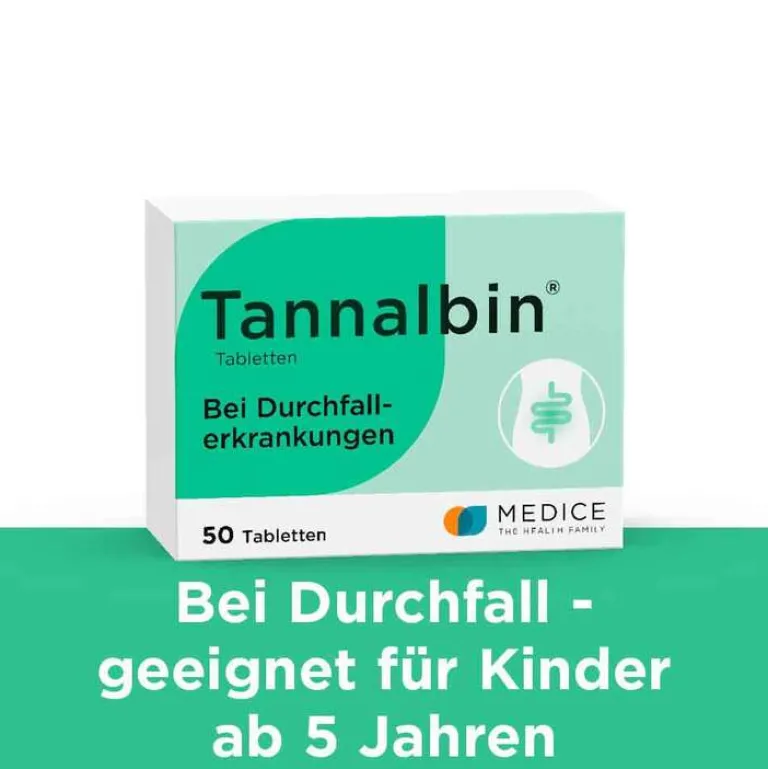 Tannalbin ® Tabletten bei Durchfallerkrankungen, 50 St-Kinder Mittel Gegen Durchfall & Erbrechen|Durchfallmittel