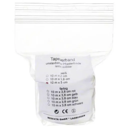 Medenta Tape-Tapeverband 10mx5cm weiß, 1 St