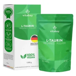 Vitabay Taurin Pur 6000 mg vegan Pulver, 1000 g- Taurin