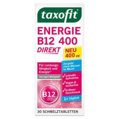 Taxofit Energie B12 400 direkt Schmelztabletten, 30 St- Vitamin B12 (Cobalamin)