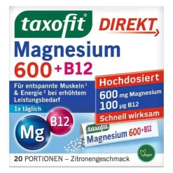 Taxofit Magnesium 600 + B12 Direkt Granulat, 20 St- Magnesium