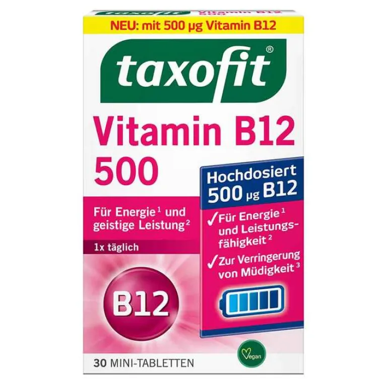 Vitamin B12 500 Minitabletten, 30 St^Taxofit Best