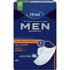 Tena ® MEN ACTIVE FIT Level 3 Einlagen bei Inkontinenz, 16 St- Ein- & Vorlagen