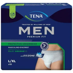 Tena Windeln & Pants-® MEN PREMIUM FIT Pants Maxi L/XL bei Inkontinenz, 10 St