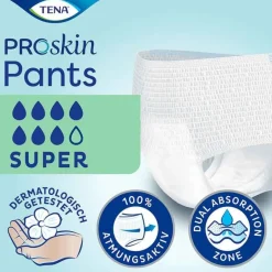 Tena Pants Super S Einweghosen bei Inkontinenz, 12 St- Windeln & Pants