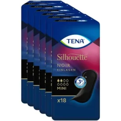 ® Silhouette NOIR Mini Einlagen bei Inkontinenz, 6X18 St^Tena Hot