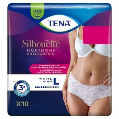 Tena Windeln & Pants-Silhouette Plus L white Inkontinenz Pants, 10 St