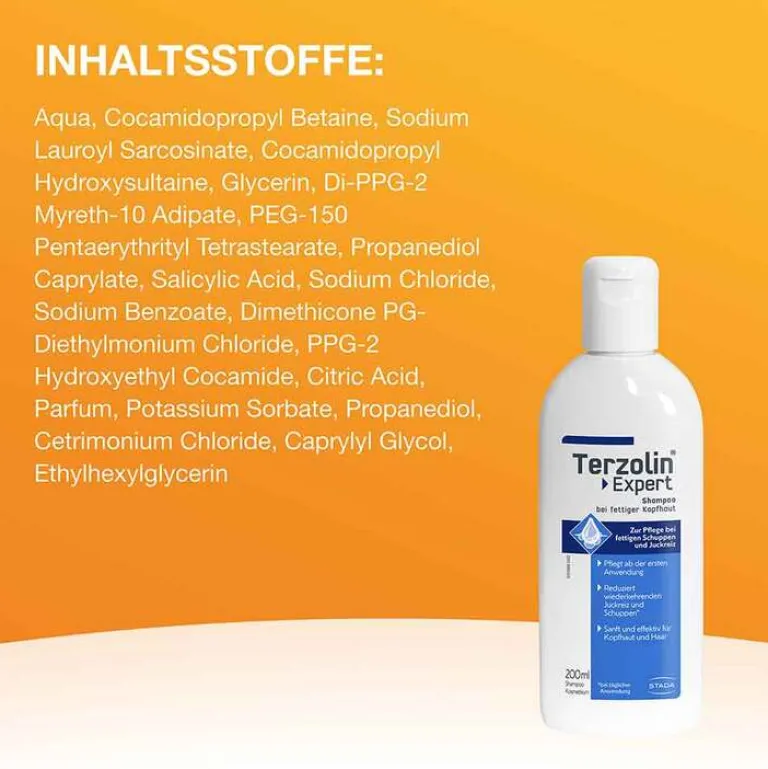 Terzolin Expert Shampoo bei fettiger Kopfhaut, 200 ml- Shampoos|Haarausfall & Schuppen