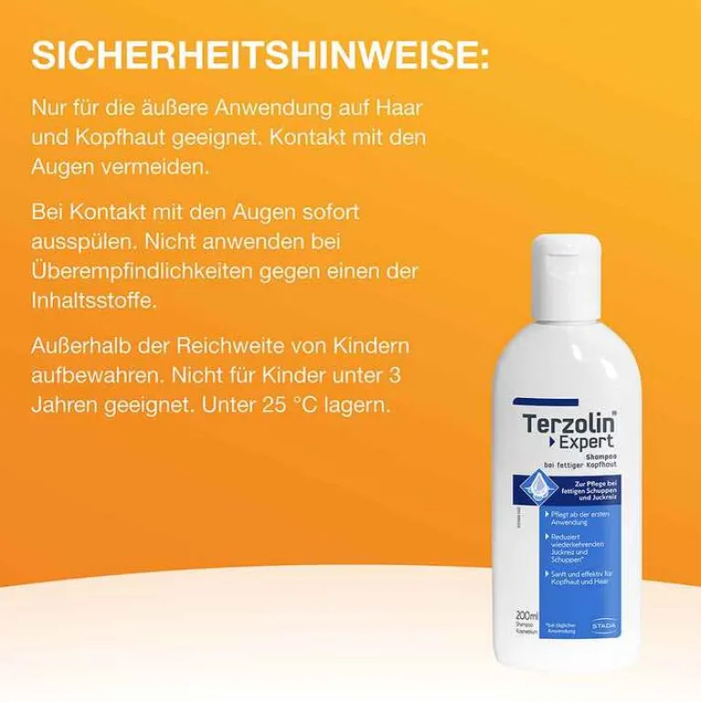Terzolin Expert Shampoo bei fettiger Kopfhaut, 200 ml- Shampoos|Haarausfall & Schuppen
