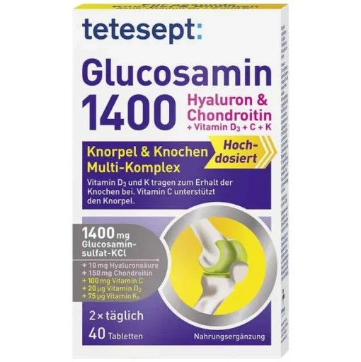 Tetesept Glucosamin-Chondroitin-Glucosamin 1400 Filmtabletten, 40 St
