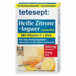 Heiße Zitrone mit Ingwer zuckerfrei Pulver, 10X3 g^Tetesept Outlet