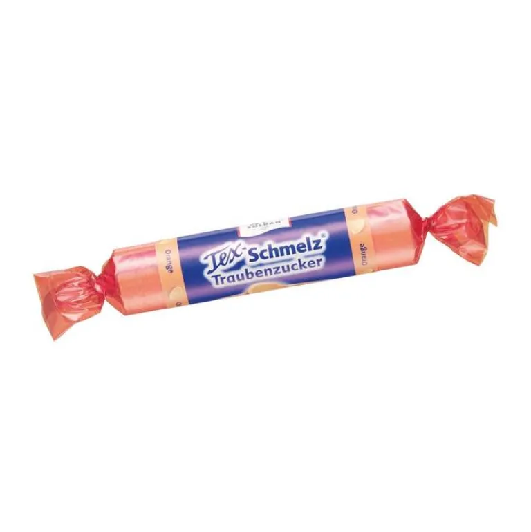 Tex Schmelz Traubenzucker|Traubenzucker-Tex-Schmelz Traubenzucker Orange, 33 g