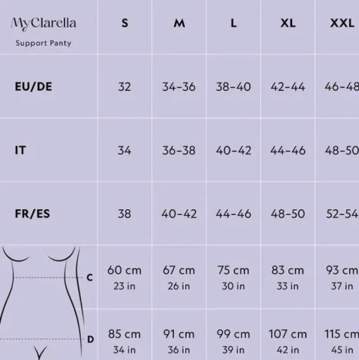 MyClarella The Support Panty Wochenbett Unterhose M schwarz, 1 St- Unterwäsche