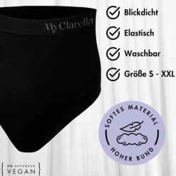 MyClarella The Support Panty Wochenbett Unterhose M schwarz, 1 St- Unterwäsche