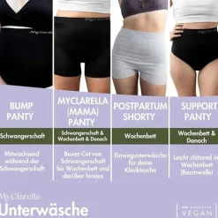MyClarella The Support Panty Wochenbett Unterhose M schwarz, 1 St- Unterwäsche