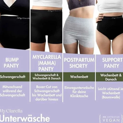 MyClarella The Support Panty Wochenbett Unterhose M schwarz, 1 St- Unterwäsche