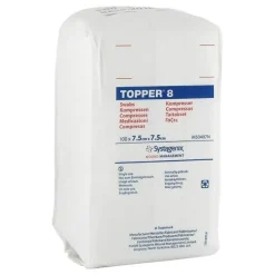 Topper 8 Kompresse unsteril 7,5x7,5 cm, 100 St- Sterile Kompressen