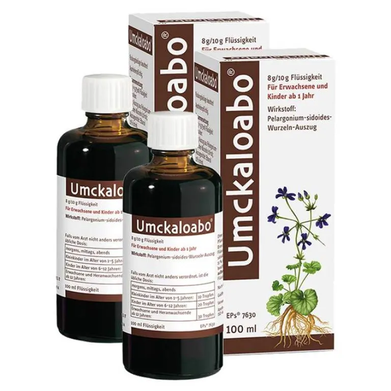 Umckaloabo Tropfen, 2x100 ml- Hustenlöser|Abwehrsteigerung