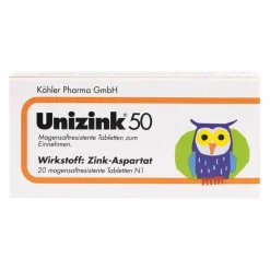 Unizink 50 Tabletten, 20 St- Zink