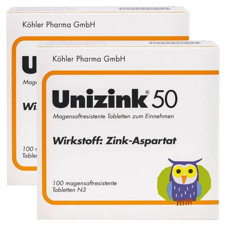 Unizink 50 Tabletten, 2x100 St- Zink