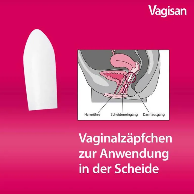 Vagisan Intimpflege|Scheidenpilz Medikamente-Milchsäure Vaginalzäpfchen, 7 St