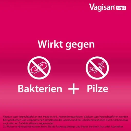 Vagisan sept Vaginalzäpfchen mit Povidon-Iod, 5 St- Scheidenpilz Medikamente