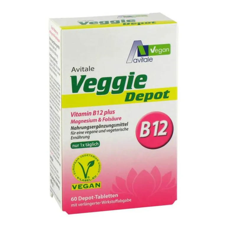 Avitale Multivitamine-Veggie Depot Vitamin B12 + Magnesium + Folsäure Tabletten , 60 St