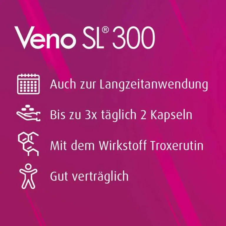 Hylo Eye Care Veno SL 300 Hartkapseln, 100 St- Venenleiden