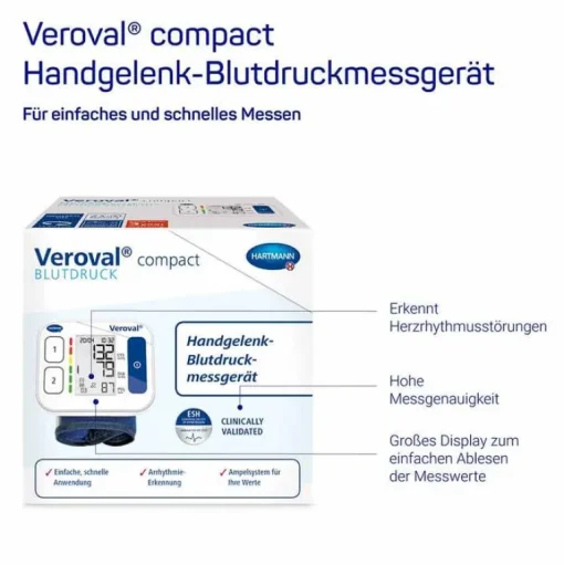 Veroval Blutdruckmessgeräte-® compact Handgelenk-Blutdruckmessgerät, 1 St