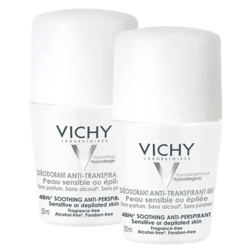 Deo Roll-on Sensitiv Antitranspirant 48h, 2X50 ml^Vichy Online