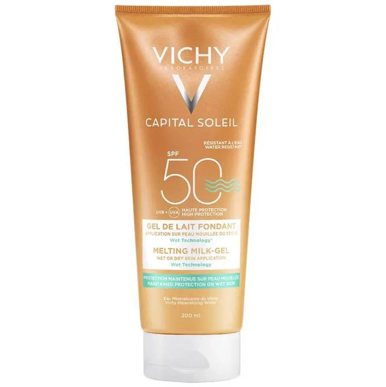 Vichy Idéal Soleil Wet Gel-Milch LSF 50, 200 ml- Lsf 50+