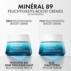 Vichy Trockene Haut|Hautbedürfnisse-Mineral 89 72h Creme leicht mit Duft, 50 ml
