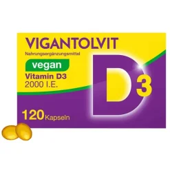 Vigantolvit 2000 I.E. Vitamin D3 vegan Weichkapseln , 120 St- Vitamin D (Colecalciferol)