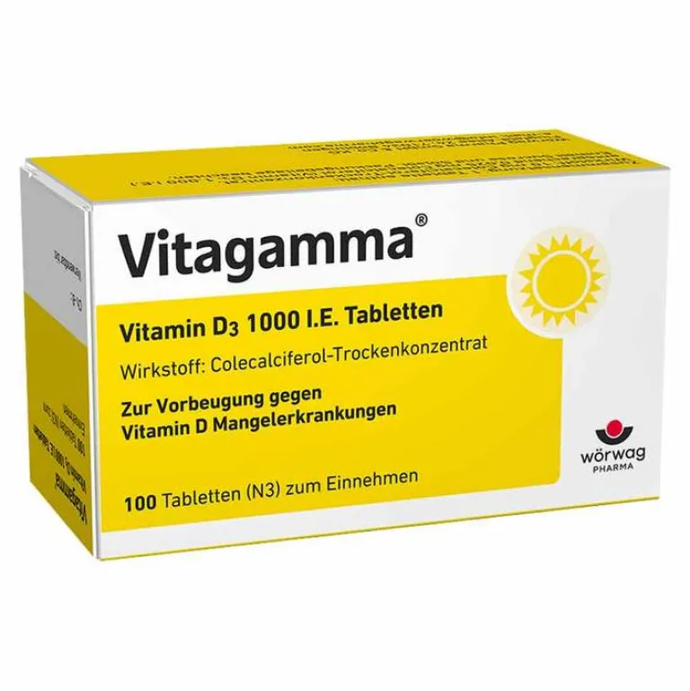 Vitagamma Vitamin D (Colecalciferol)-® D3 1.000 I.E. Vitamin D3 Tabletten, 100 St