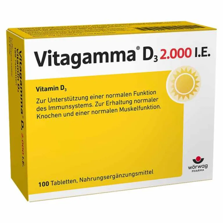 Vitagamma Vitamin D (Colecalciferol)|Immunsystem-D3 2.000 I.E. Vitamin D3 NEM Tabletten, 100 St