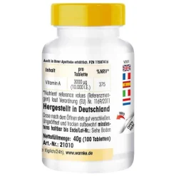 Vitamin A 10.000 I.E. Tabletten, 100 St^Warnke Sale
